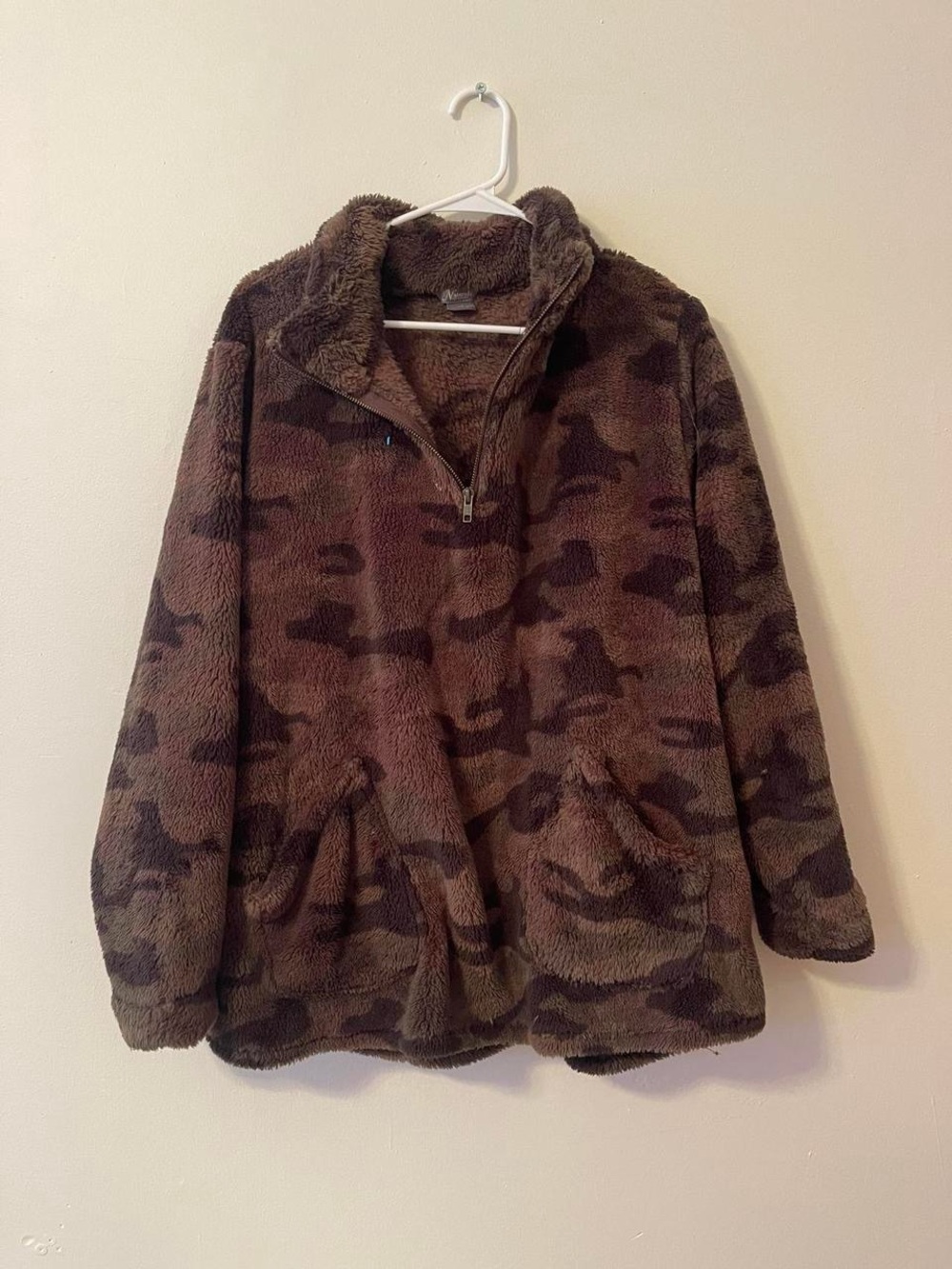 Cozy Camo Pullover Jacket - Brown Camo